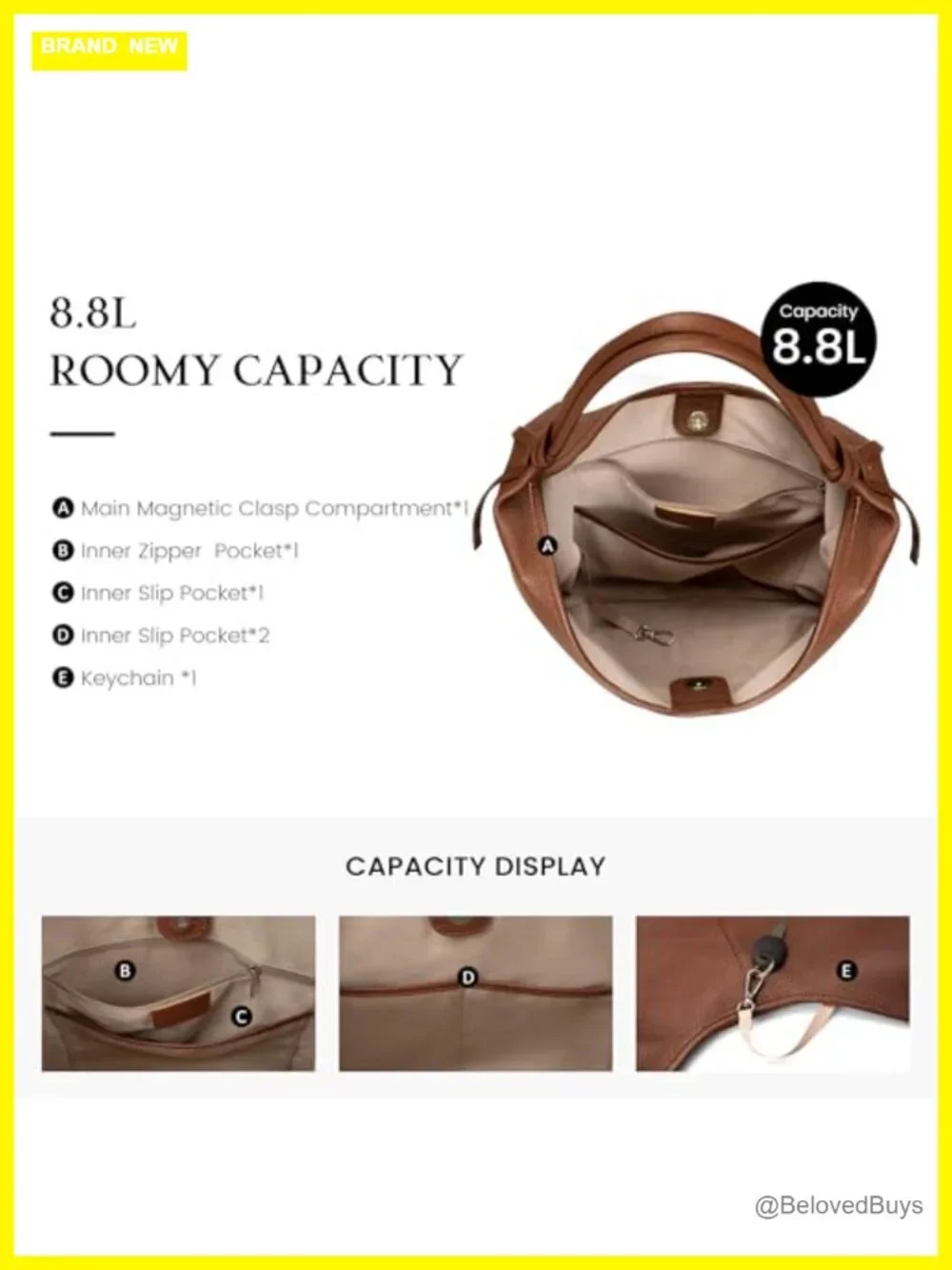 Genuine Leather Slouchy Hobo Bag